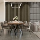 Linea 1 Panel (black/ oak) fa lamella