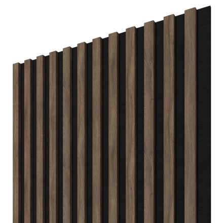 Linea ACOUSTIC PROline esotica/black 2400mm x 605mm akusztikus falpanel - lamella falburkolat