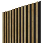 Linea ACOUSTIC PROline oak/black 2400mm x 605mm akusztikus falpanel - lamella falburkolat