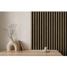 Linea ACOUSTIC PROline oak/black 2400mm x 605mm akusztikus falpanel - lamella falburkolat