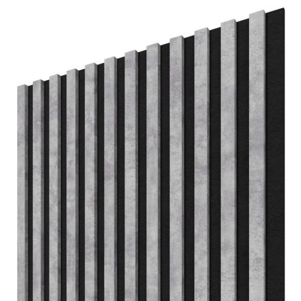 Linea ACOUSTIC PROline urban/black 2400mm x 605mm akusztikus falpanel - lamella falburkolat