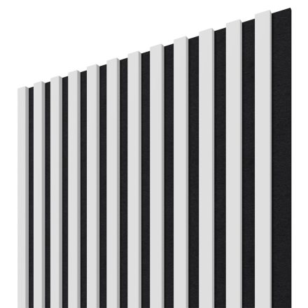 Linea ACOUSTIC PROline white/black 2400mm x 605mm akusztikus falpanel - lamella falburkolat