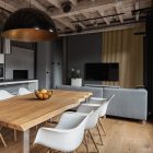 Linea Slim 1 Panel tölgy/fekete (oak/ black) fa lamella