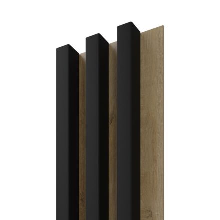 Linea Slim 3 Panel (black/oak) fa lamella